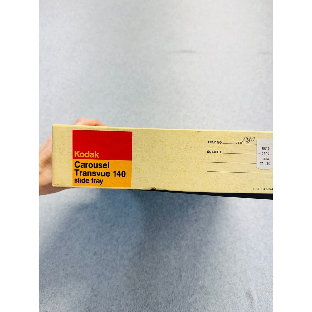 Kodak Carousel Transvue 140 Slide Tray Vintage 1980 Black Projector Accessory